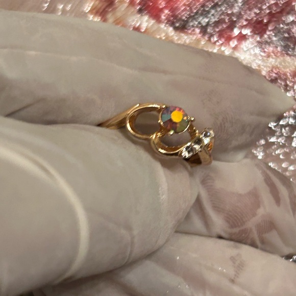 Gold plated emerald ring - Picture 2 of 3